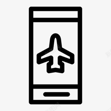 移动航班通知电话智能图标图标