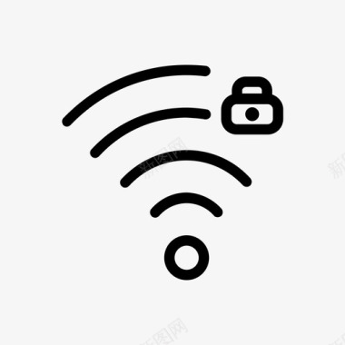 Wifi安全连接互联网图标图标