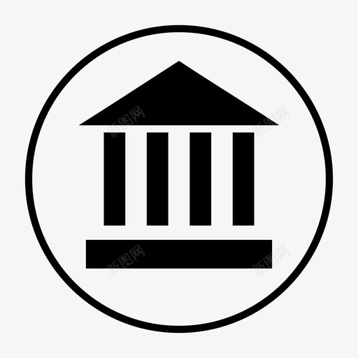 建筑物银行资本图标svg_新图网 https://ixintu.com 博物馆 建筑物 政府 机构 资本 银行