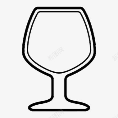 白兰地杯酒饮料图标图标