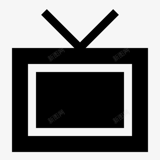 电视房子主题图标svg_新图网 https://ixintu.com 东西 主题 房子 电视