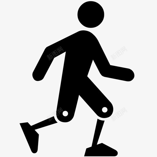 假肢截肢人工装置图标svg_新图网 https://ixintu.com 人工装置 假肢 截肢 机器人腿