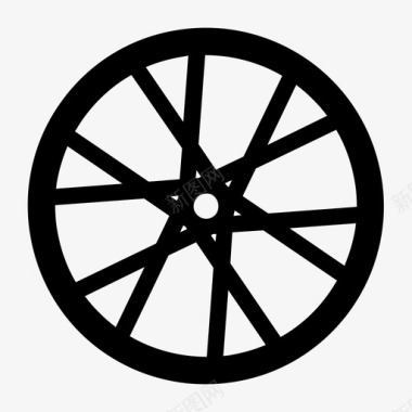 车轮自行车圆圈辐条图标图标