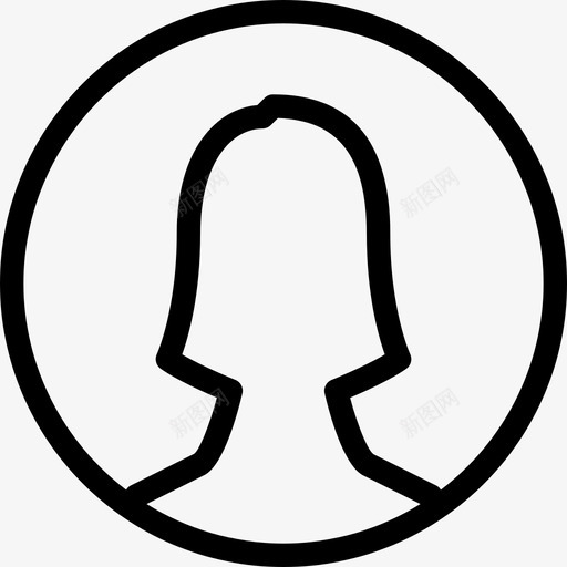 女性化身圆圈人物图标svg_新图网 https://ixintu.com 人物 圆圈 女性 女性化身 用户 用户线图标