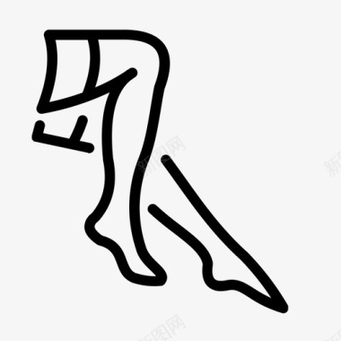 长袜衣服腿图标图标