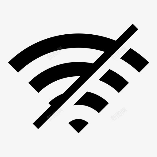 断开连接禁用wifi无互联网图标svg_新图网 https://ixintu.com 断开连接 断开连接无wifi无互联网 无wifi 无互联网 无服务 禁用wifi 离线