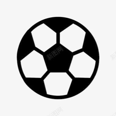 黑色足球打球运动图标图标