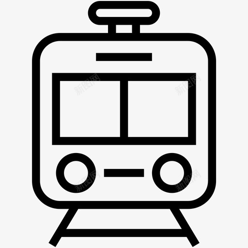 有轨电车机车地铁图标svg_新图网 https://ixintu.com 列车 地铁 有轨电车 机车 运输线路图标集
