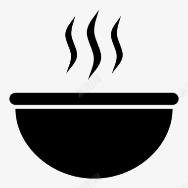 热餐碗锅图标图标