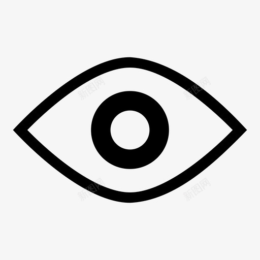 眼睛图像预览图标svg_新图网 https://ixintu.com 图像 常规收藏 眼睛 预览 预览文件