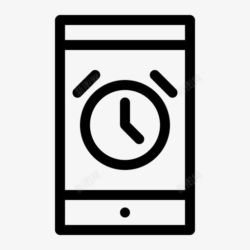 智能手机闹钟提醒时间表图标svg_新图网 https://ixintu.com 提醒 时间 时间表 智能手机闹钟 秒表 计时器