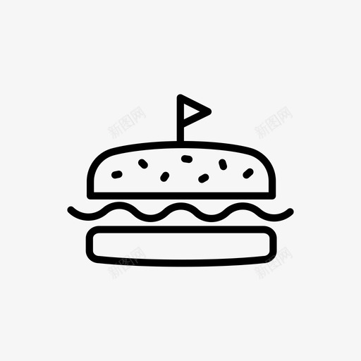 培根汉堡快餐汉堡图标svg_新图网 https://ixintu.com 培根汉堡 快餐 汉堡
