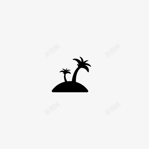 岛棕榈树大海图标svg_新图网 https://ixintu.com 大海 岛 树 棕榈树