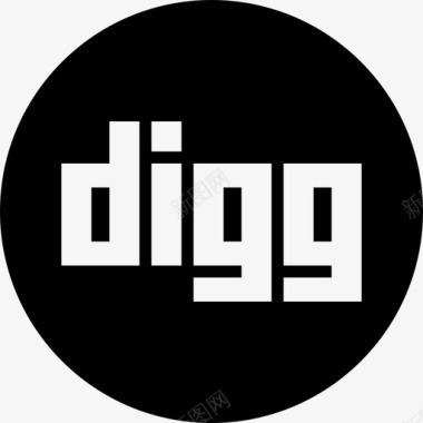 Digg标识社交社交图标圆形图标