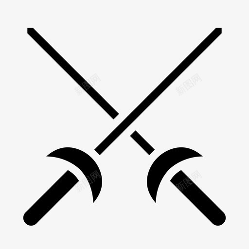 剑杆设备击剑图标svg_新图网 https://ixintu.com 击剑 剑 剑杆 奥运会 游戏 设备 里约奥运会固体