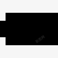 超黑电池黑轮廓形状形状超图标高清图片