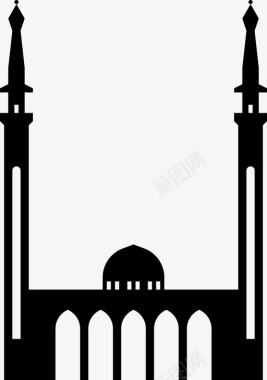 大清真寺非洲建筑图标图标