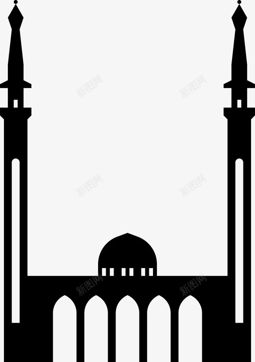 大清真寺非洲建筑图标svg_新图网 https://ixintu.com 几内亚 地标 大清真寺 建筑 科纳克里 非洲 非洲首都