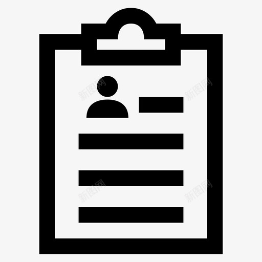 身份申请人生物数据图标svg_新图网 https://ixintu.com 个人 生物数据 申请人 简历 身份