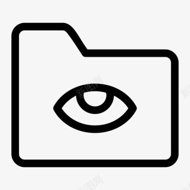 眼睛文件夹存档收集图标图标