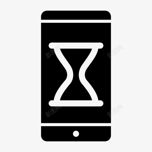 小时玻璃智能手机安卓移动通知图标svg_新图网 https://ixintu.com 安卓 小时玻璃智能手机 屏幕通知 手机 智能手机界面 移动通知