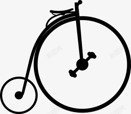 旧自行车自行车复古自行车图标图标