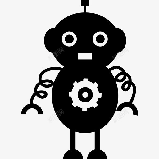 圆形机器人与螺旋手臂工具和器具机器人图标svg_新图网 https://ixintu.com 圆形机器人设计与螺旋手臂 工具和器具 机器人