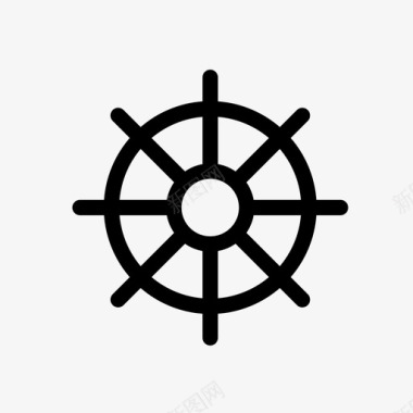 船轮方向盘旅行图标图标