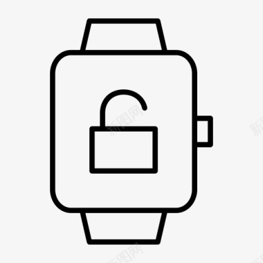 智能手表解锁苹果智能手表时钟图标图标