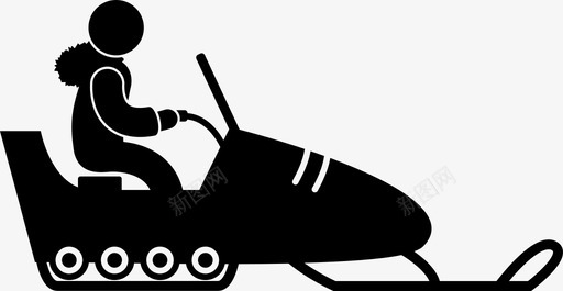 雪地摩托汽车驾驶图标图标