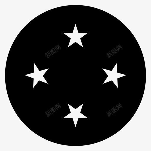 密克罗尼西亚国家旗帜图标svg_新图网 https://ixintu.com 世界圆形旗帜字形 国家 太平洋 密克罗尼西亚 旗帜