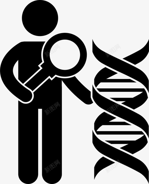 法医学dna基因图标svg_新图网 https://ixintu.com dna 人们的工作 基因 教授 法医学 科学 科学家 职业