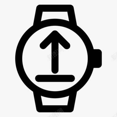 smartwatch上载转到顶部向上滑动图标图标