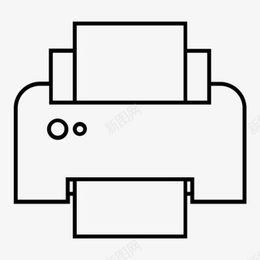 打印机传真机输出图标图标