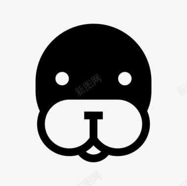 海狮水獭海狮脸图标图标