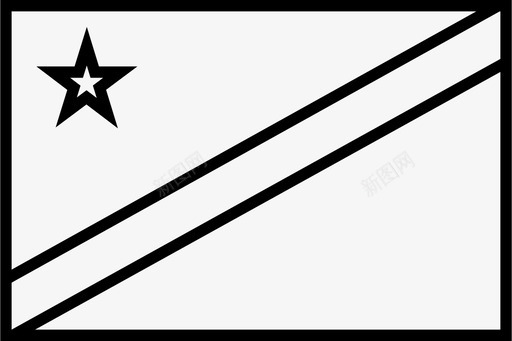 刚果民主共和国非洲国家图标svg_新图网 https://ixintu.com 世界矩形旗帜轮廓 刚果民主共和国 国家 国旗 非洲