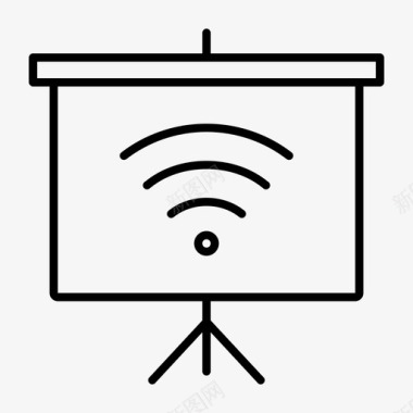 wifi屏幕显示投影讲解器图标图标