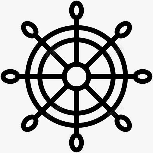 船舵船控制器船轮图标svg_新图网 https://ixintu.com 航海 船控制器 船舵 船轮 运输线图标集合