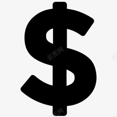美元符号货币符号财富图标图标