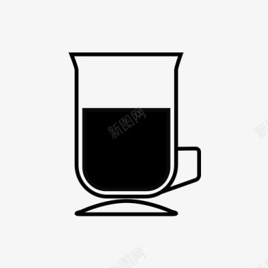 爱尔兰玻璃咖啡师咖啡图标图标