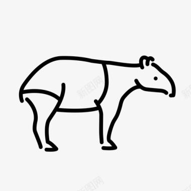 Tapir动物马来亚tapir图标免费下载 图标m Dheflefdp 新图网