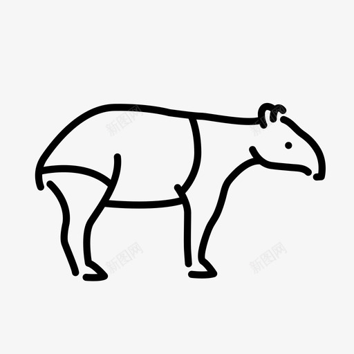 Tapir动物哺乳动物图标图标免费下载 图标0jqpqpjej 新图网