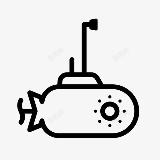 潜艇海上运输图标svg_新图网 https://ixintu.com 水下 海上 潜艇 车辆 运输