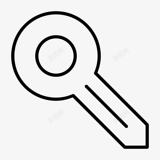 钥匙锁密码图标svg_新图网 https://ixintu.com 保护 安全 密码 普通灯 钥匙 锁