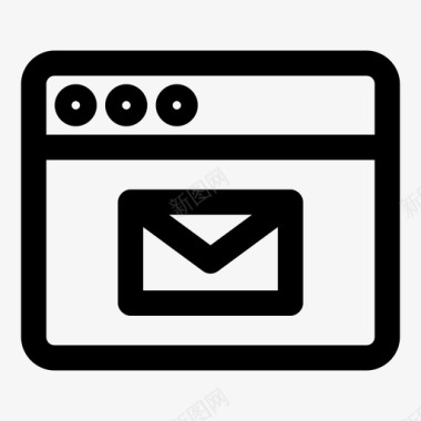 浏览器消息计算机邮件电子邮件图标图标
