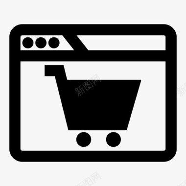 浏览器购物车电子商务在线商店图标图标