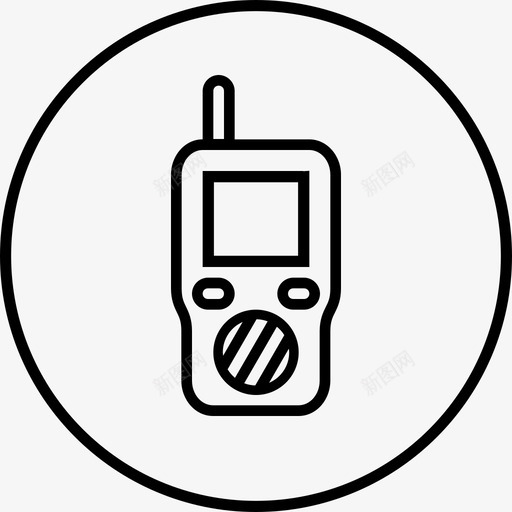 对讲机通信设备图标svg_新图网 https://ixintu.com 双向 对讲机 犯罪和安全环线 设备 通信