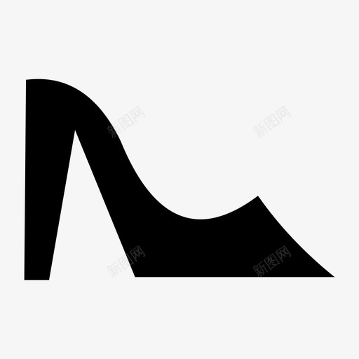 高跟鞋女鞋图标svg_新图网 https://ixintu.com 女 女鞋 衣服 鞋 高跟鞋