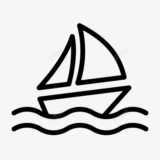帆船船运输工具图标svg_新图网 https://ixintu.com 帆船 航程 船 车辆 运输工具
