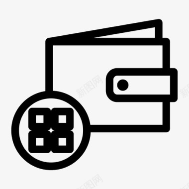 钱包应用程序现金菜单图标图标
